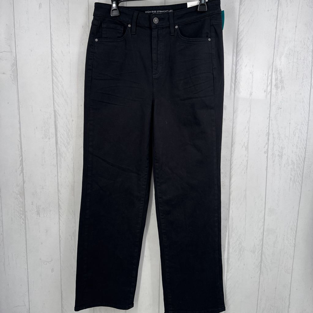 8 high rise straight leg jeans