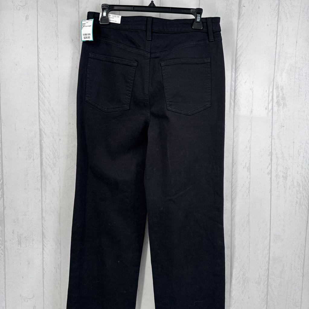 8 high rise straight leg jeans