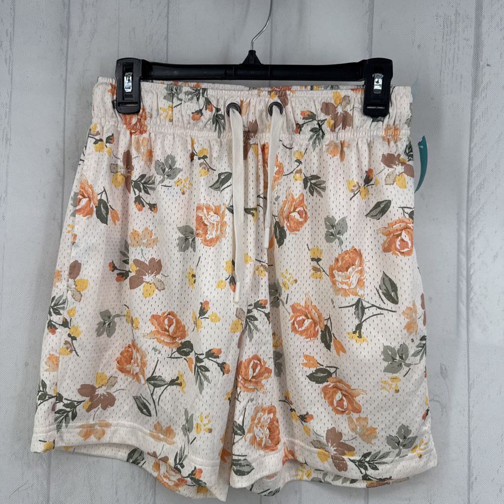 S flo print pull-on shorts