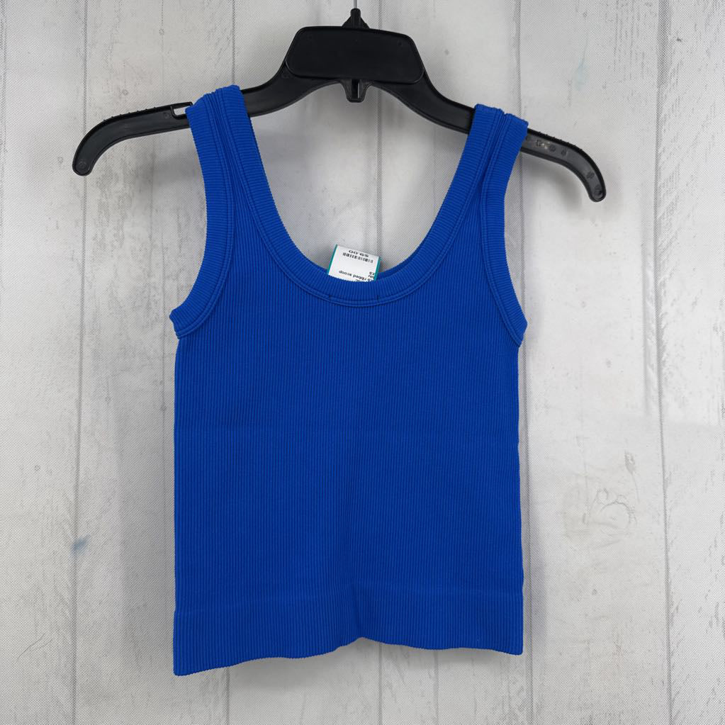 XS ribbed scoop neck tank