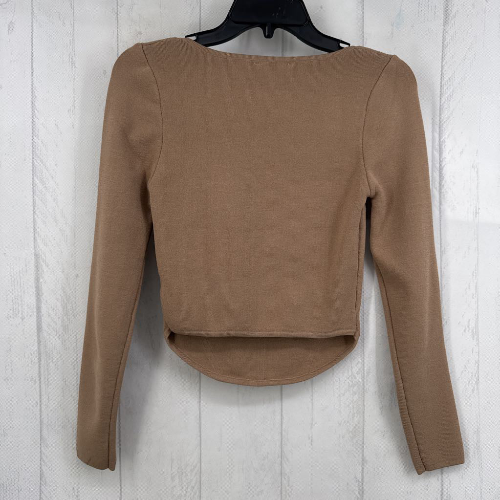 S scoop neck fitted l/s top