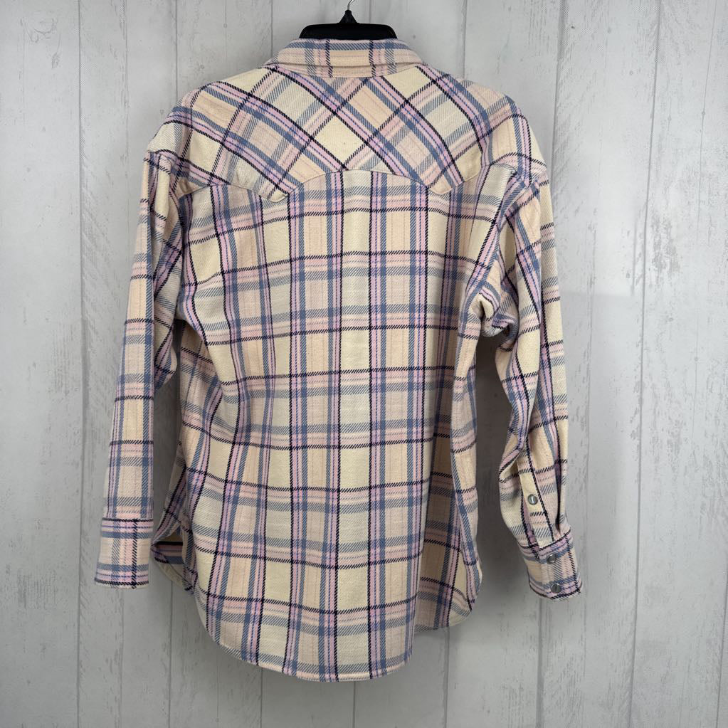 4 relaxed fit plaid shacket