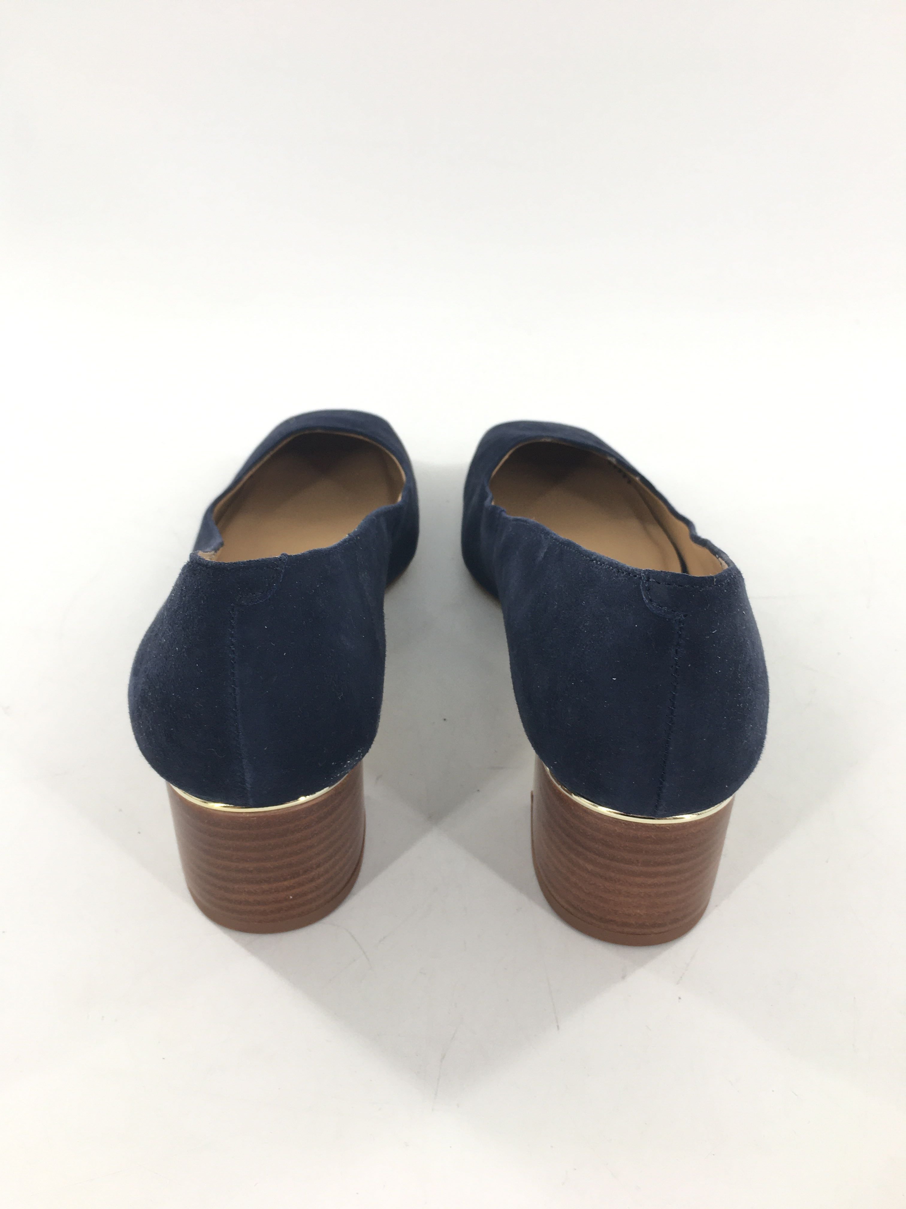 11 suede square toe pumps