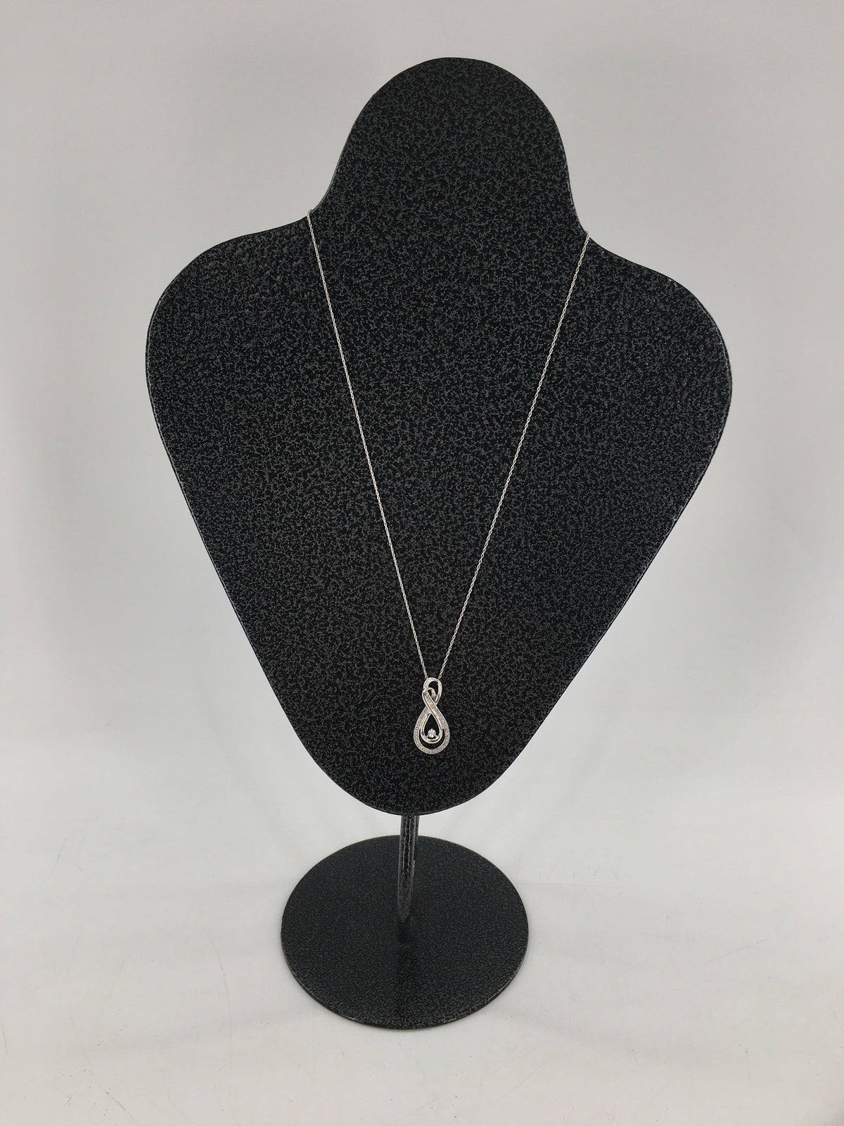 .925 silver infinity cz necklace