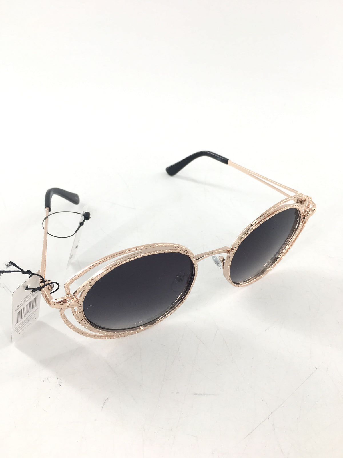 gold hammered metal frame sunglasses