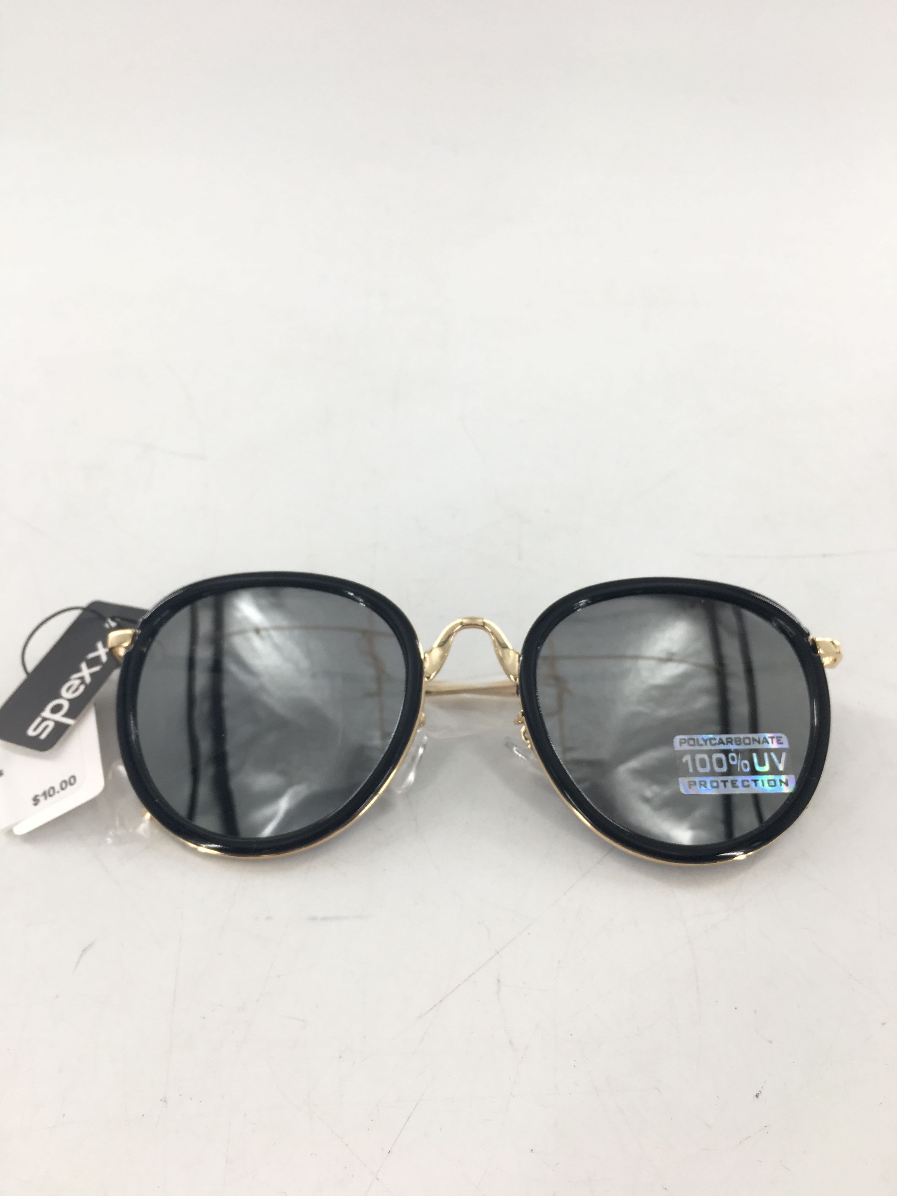 black & gold mirrored lens sunglasses