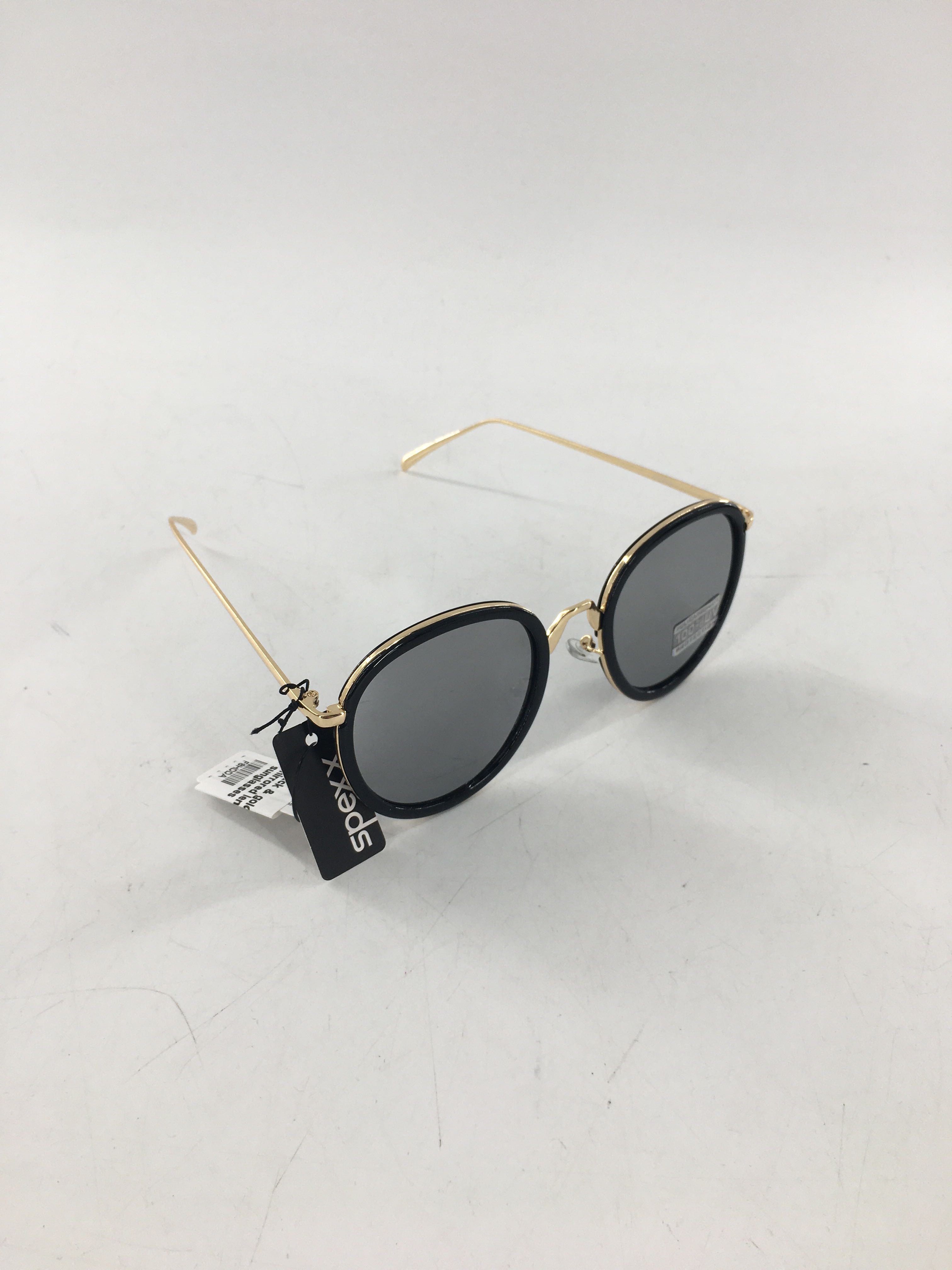black & gold mirrored lens sunglasses