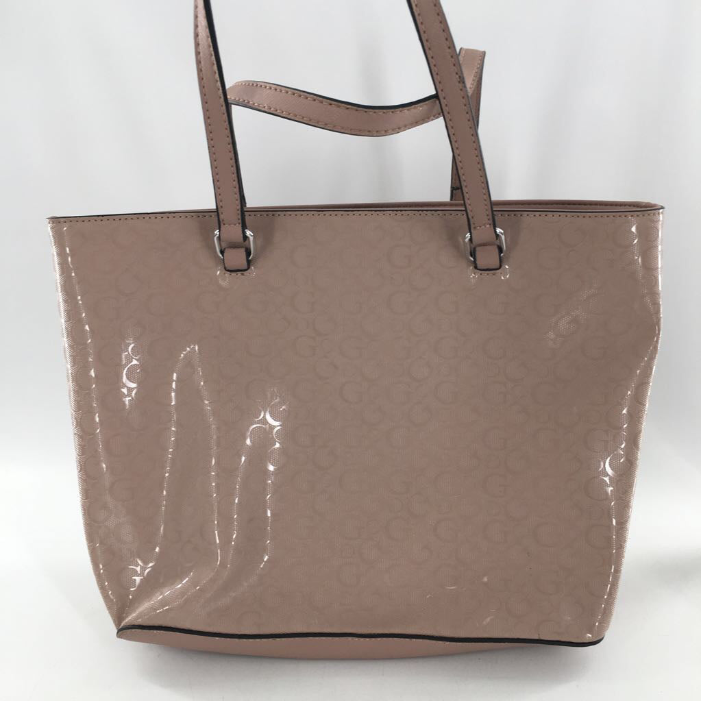 2pc logo embossed tote w/ pouch