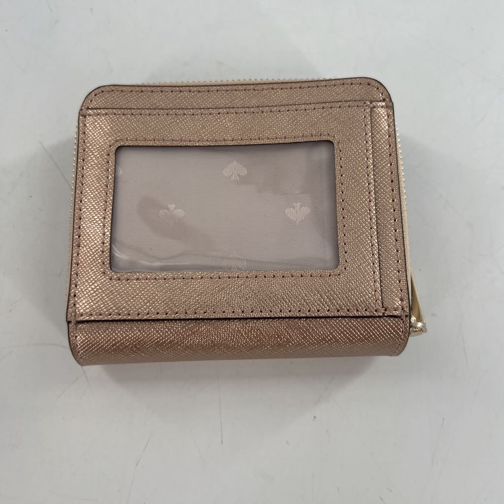 metallic bi-fold wallet