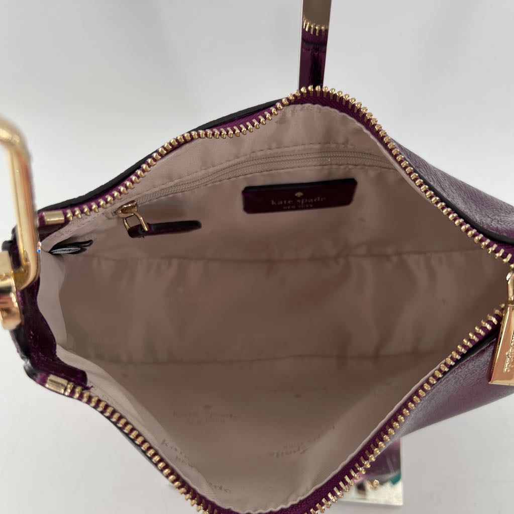 metallic leather shoulder bag