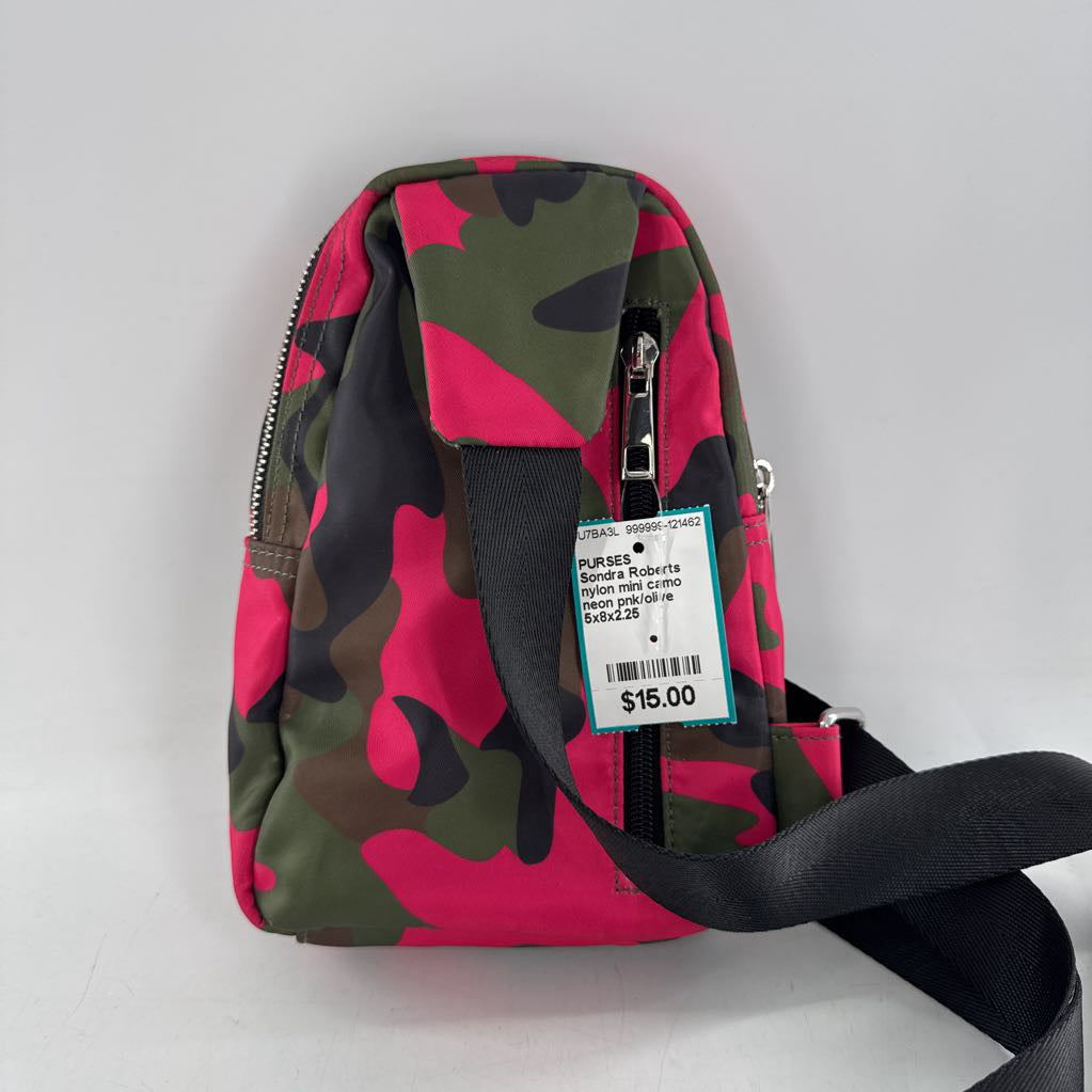 nylon mini camo backpack