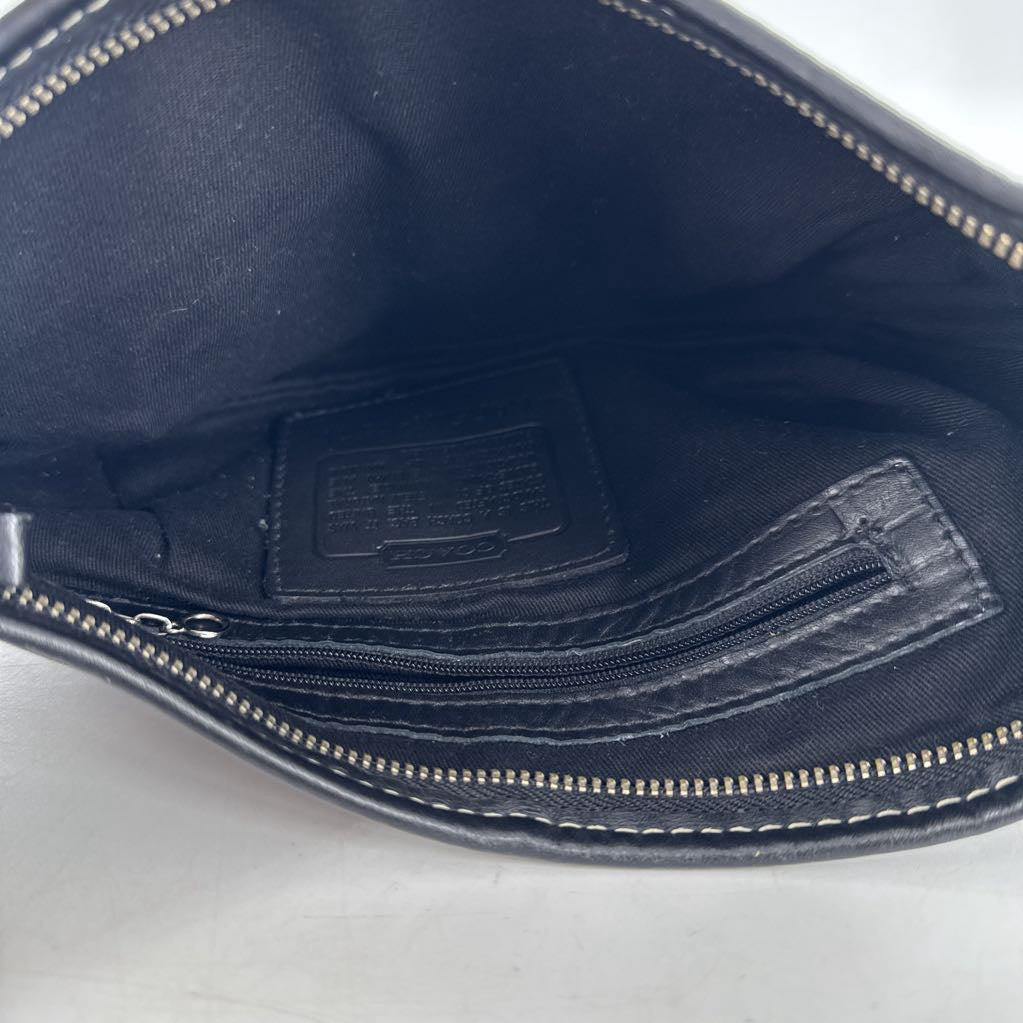 signature canvas/leather hobo shoulder bag