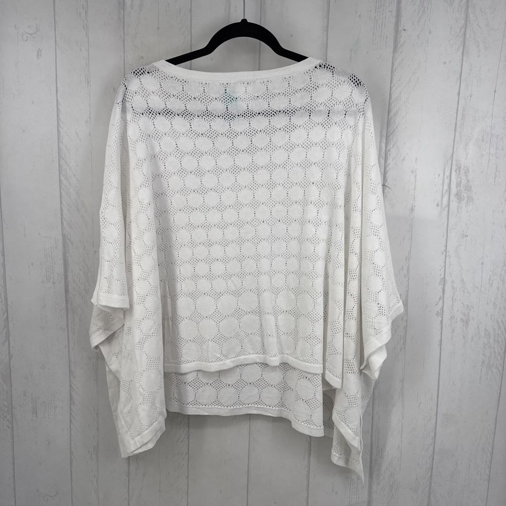 S/M open-knit patterned s/s top