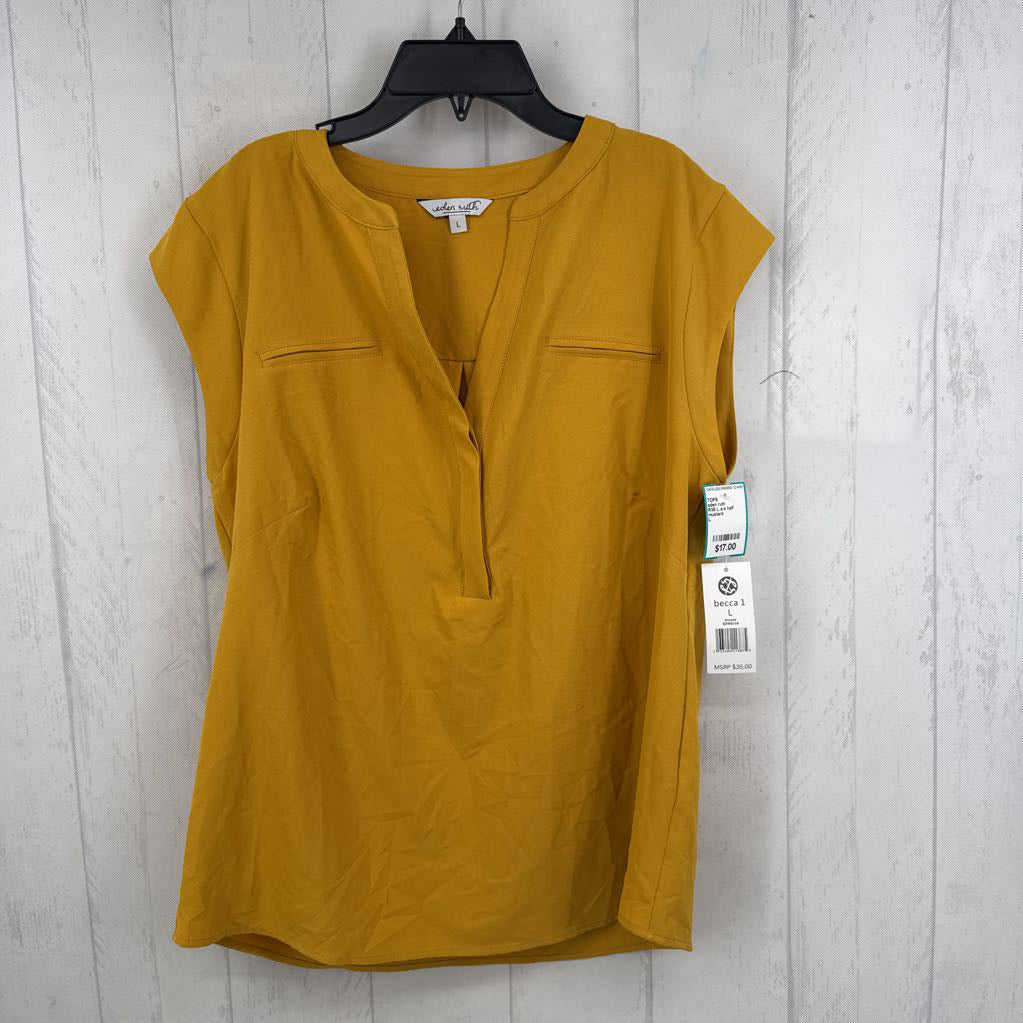 R35 L s/s half button top