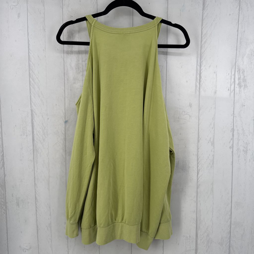 2X cold shoulder sweatshirt