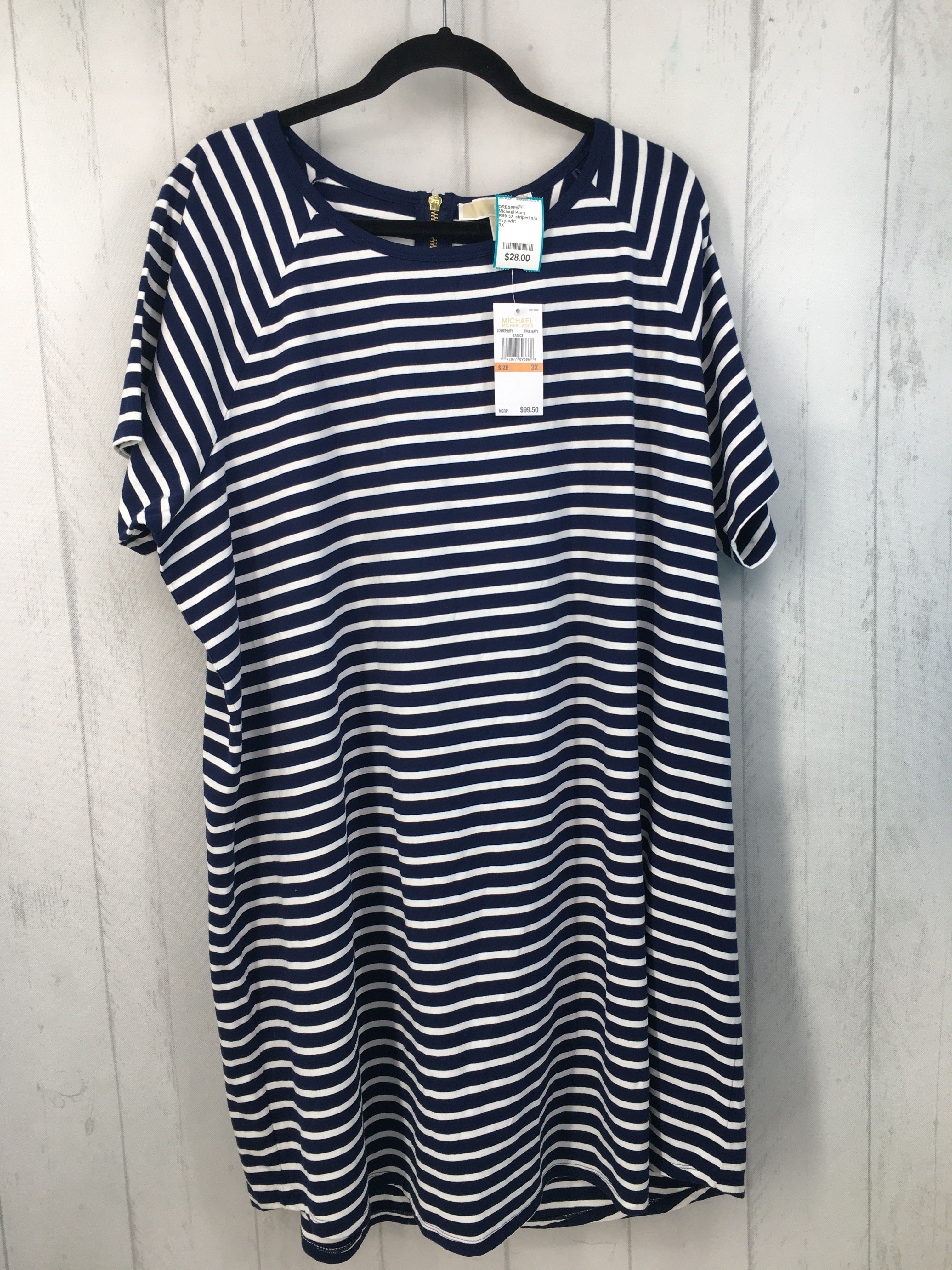 R99 3X striped s/s dress