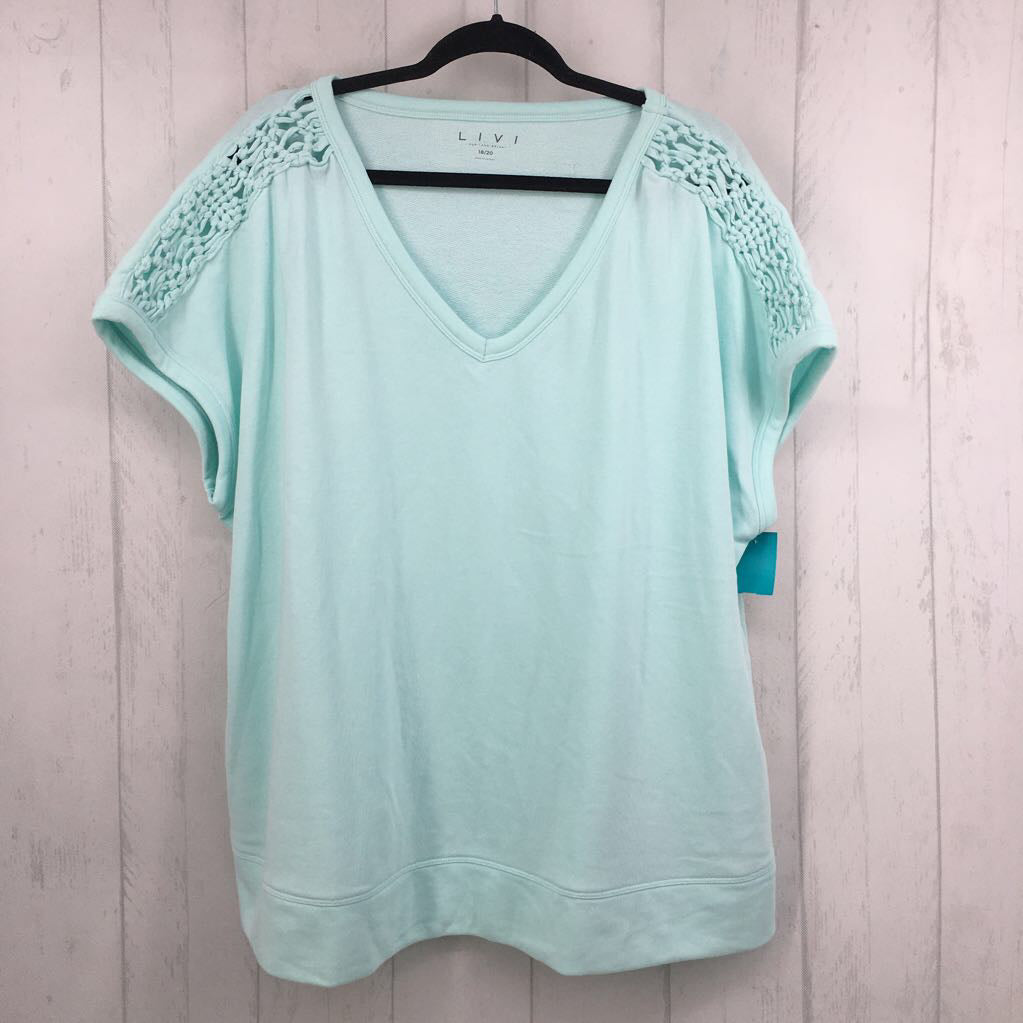 18/20 v-neck s/s top