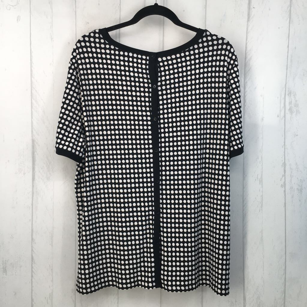 2X polka dot s/s top