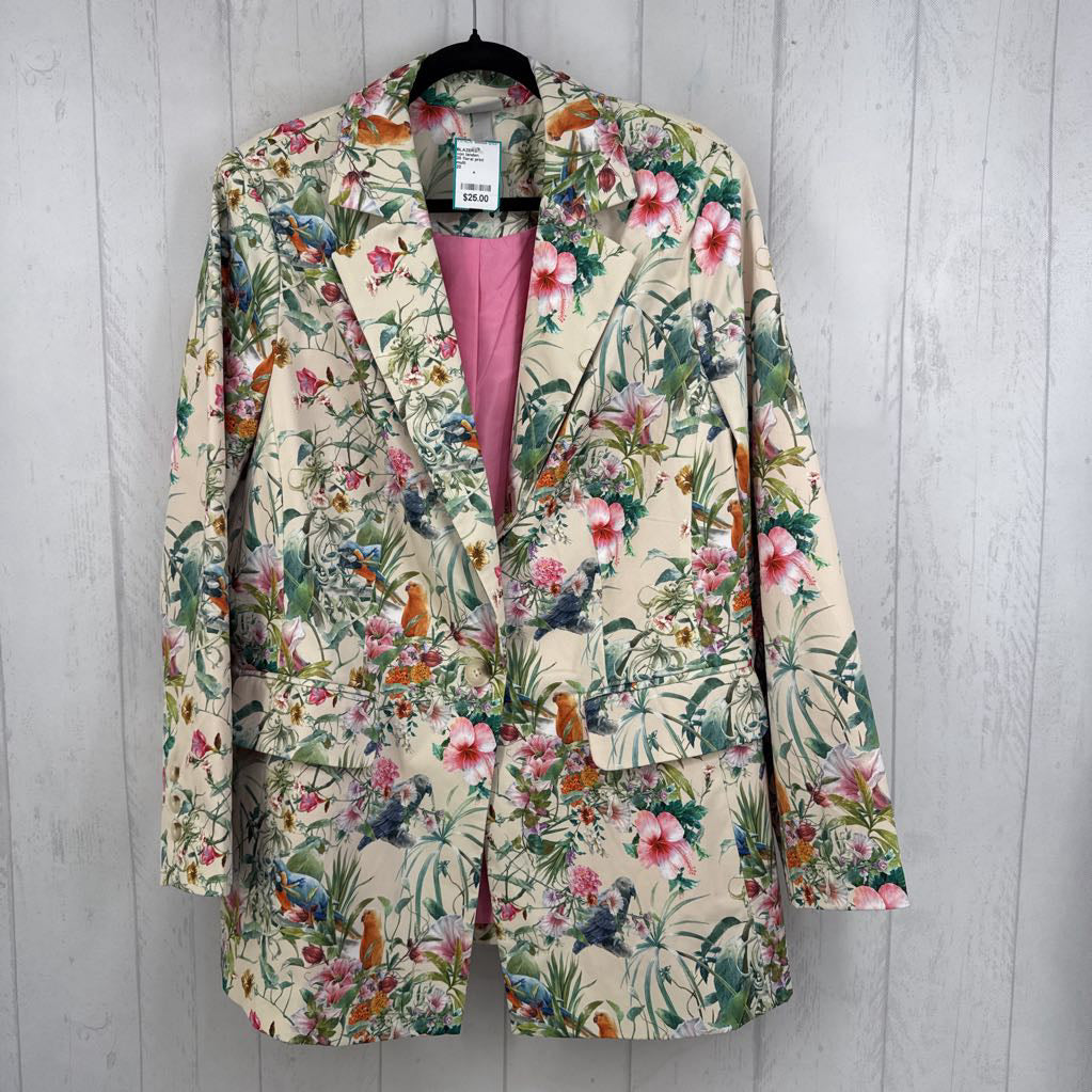 20 floral print blazer