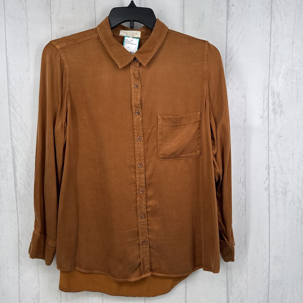 M button down l/s top