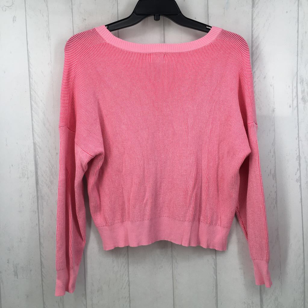 XL rib kbit v-neck sweater