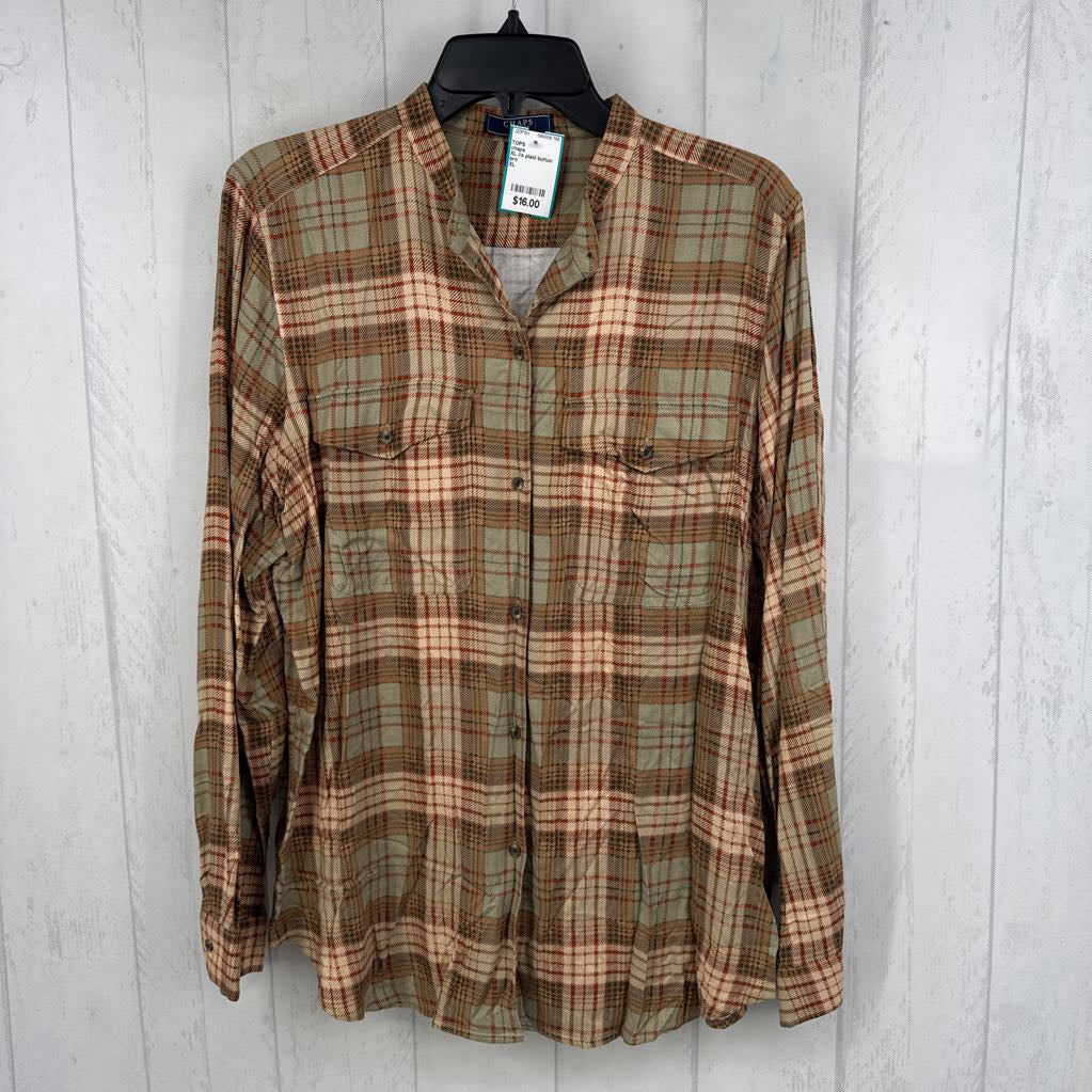 XL l/s plaid button down shirt