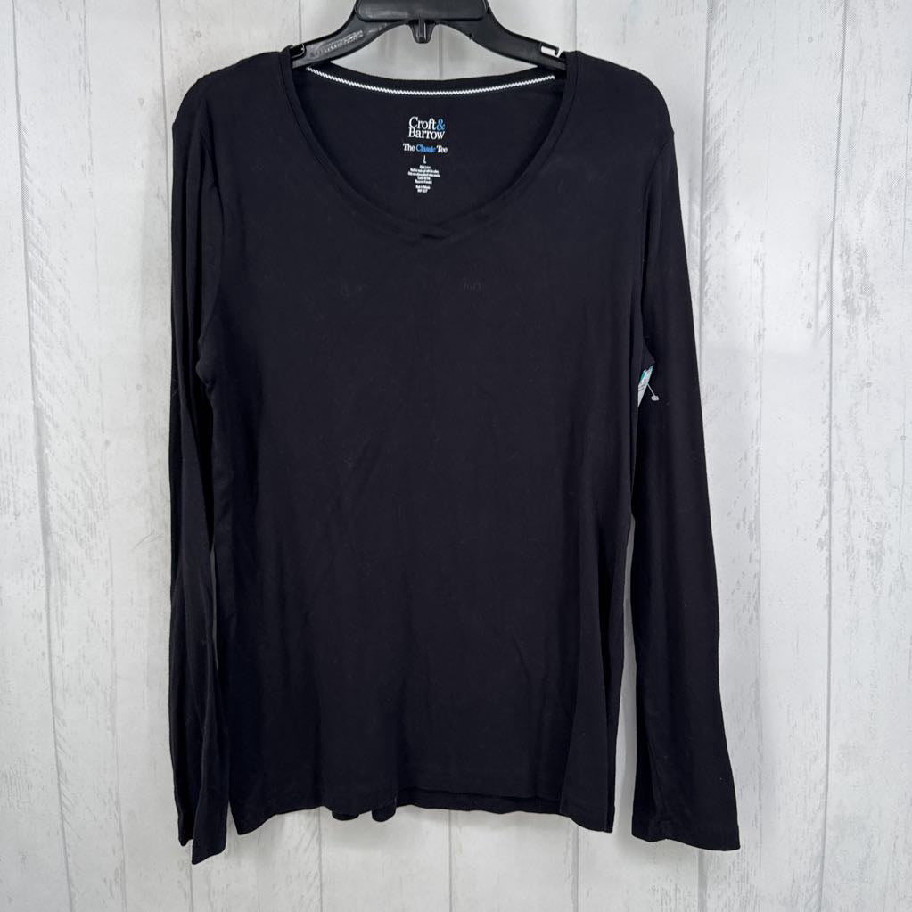 L v-neck l/s tee