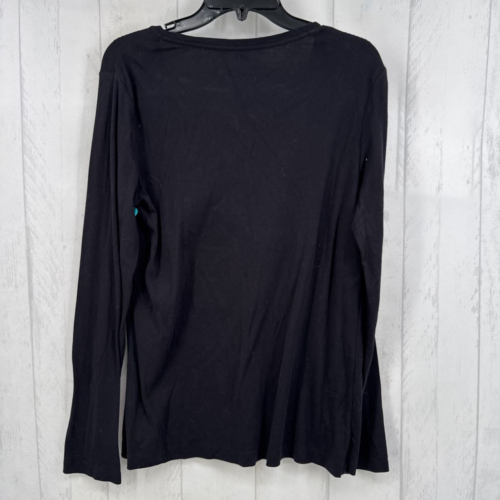 L v-neck l/s tee