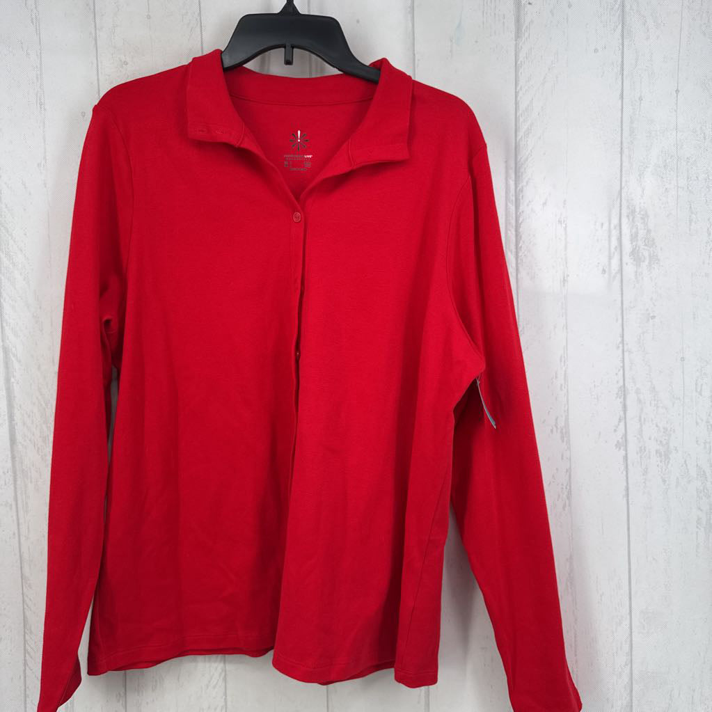 L button down l/s top