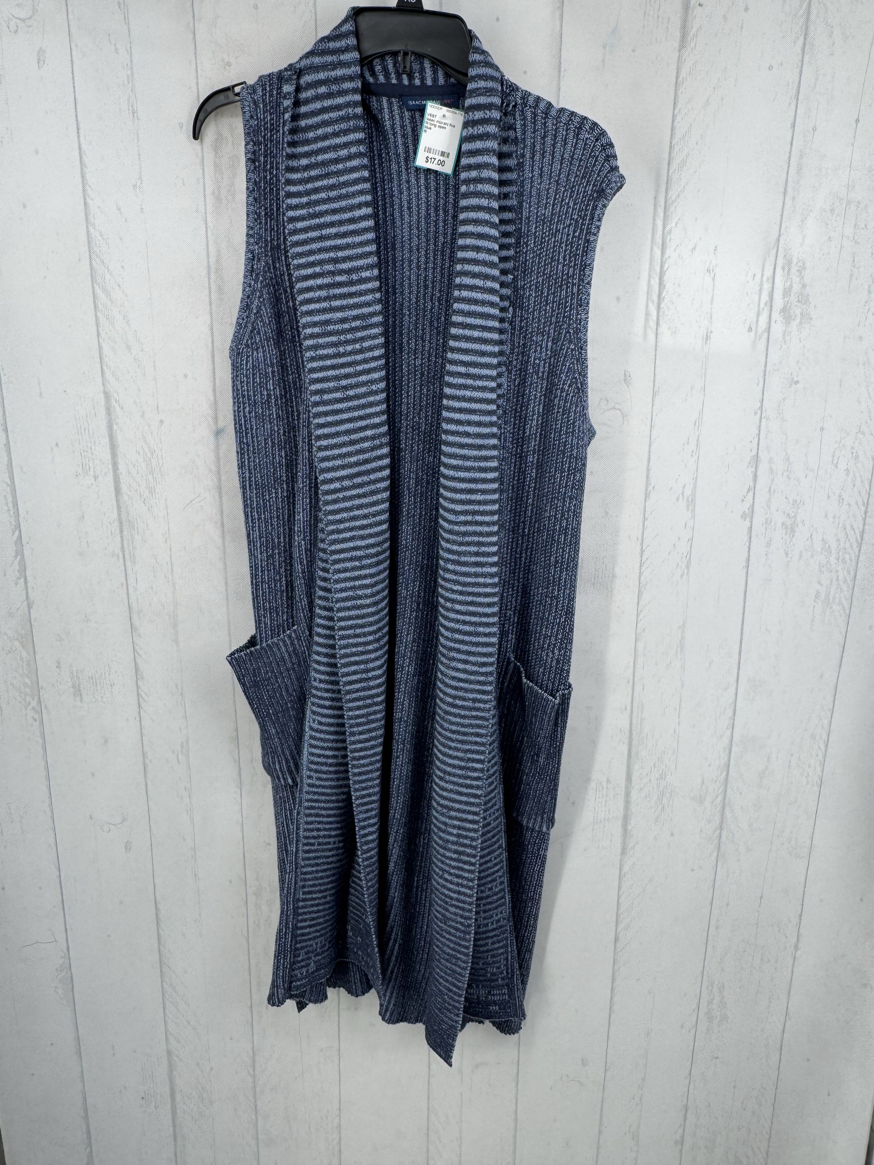 M long open sweater vest w/ pockets