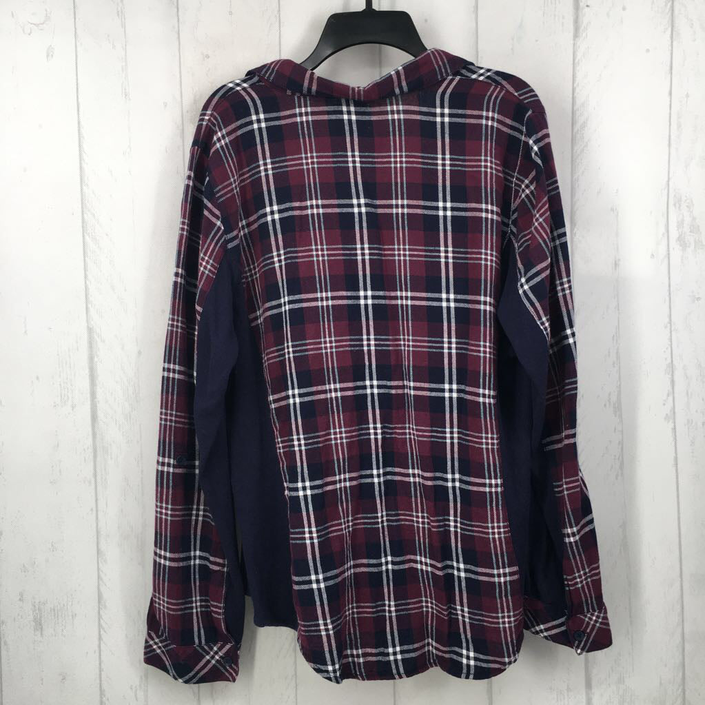 XL plaid button down l/s top