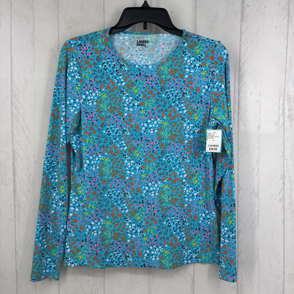 S flo print l/s tee
