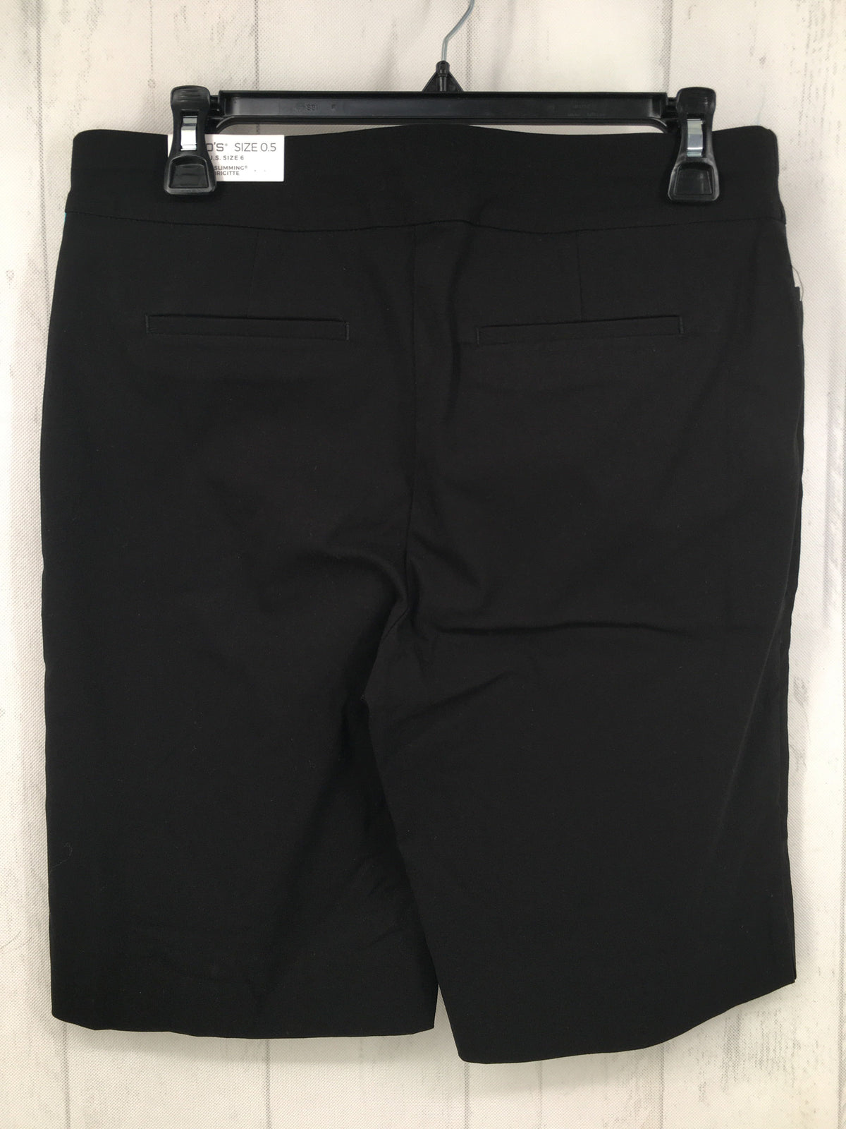 6 slim leg pull-on shorts