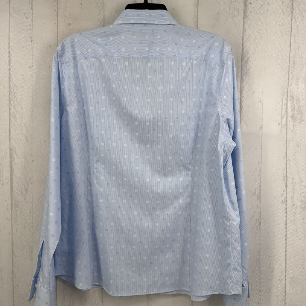 16 polka dot button down l/s top