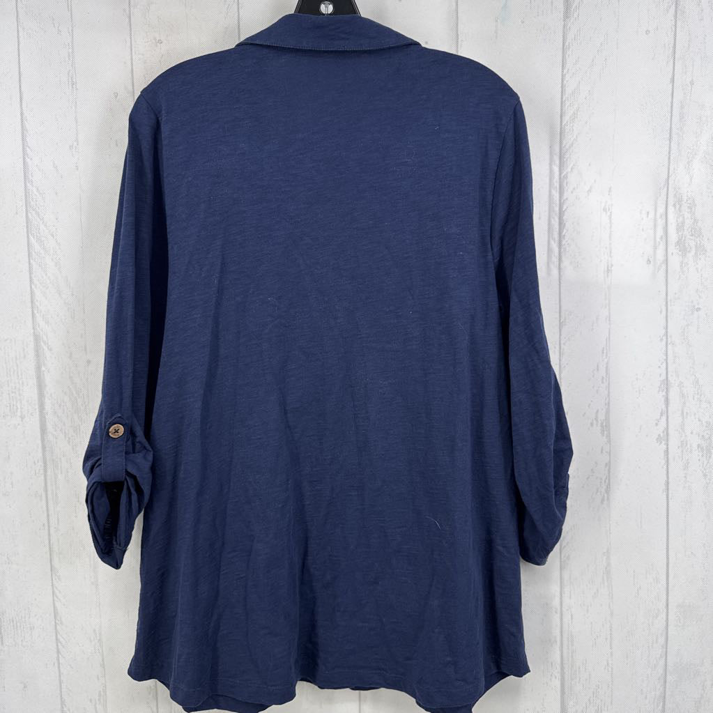 L button down tab slv top