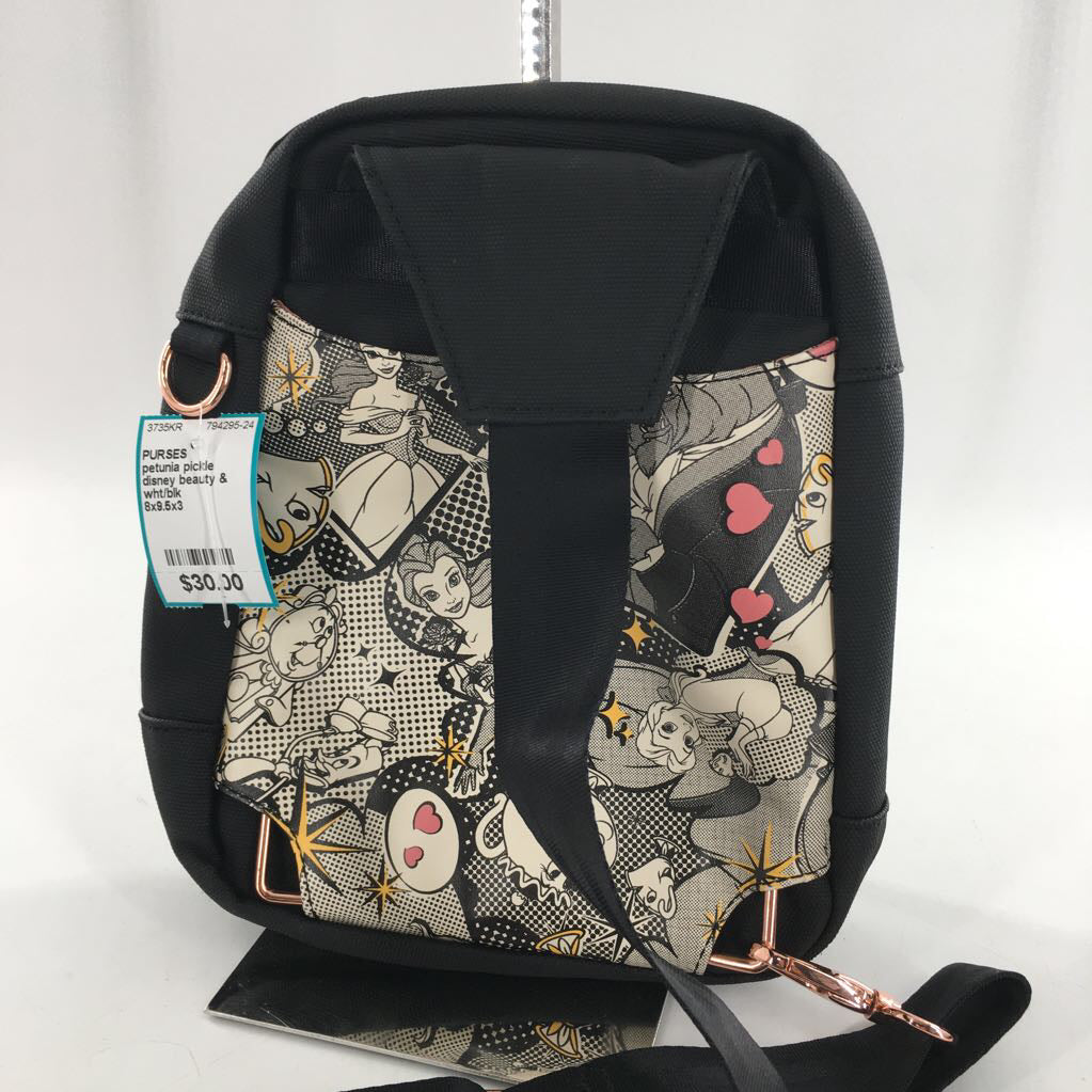 disney beauty & the beast pop art criss-cross slingbag