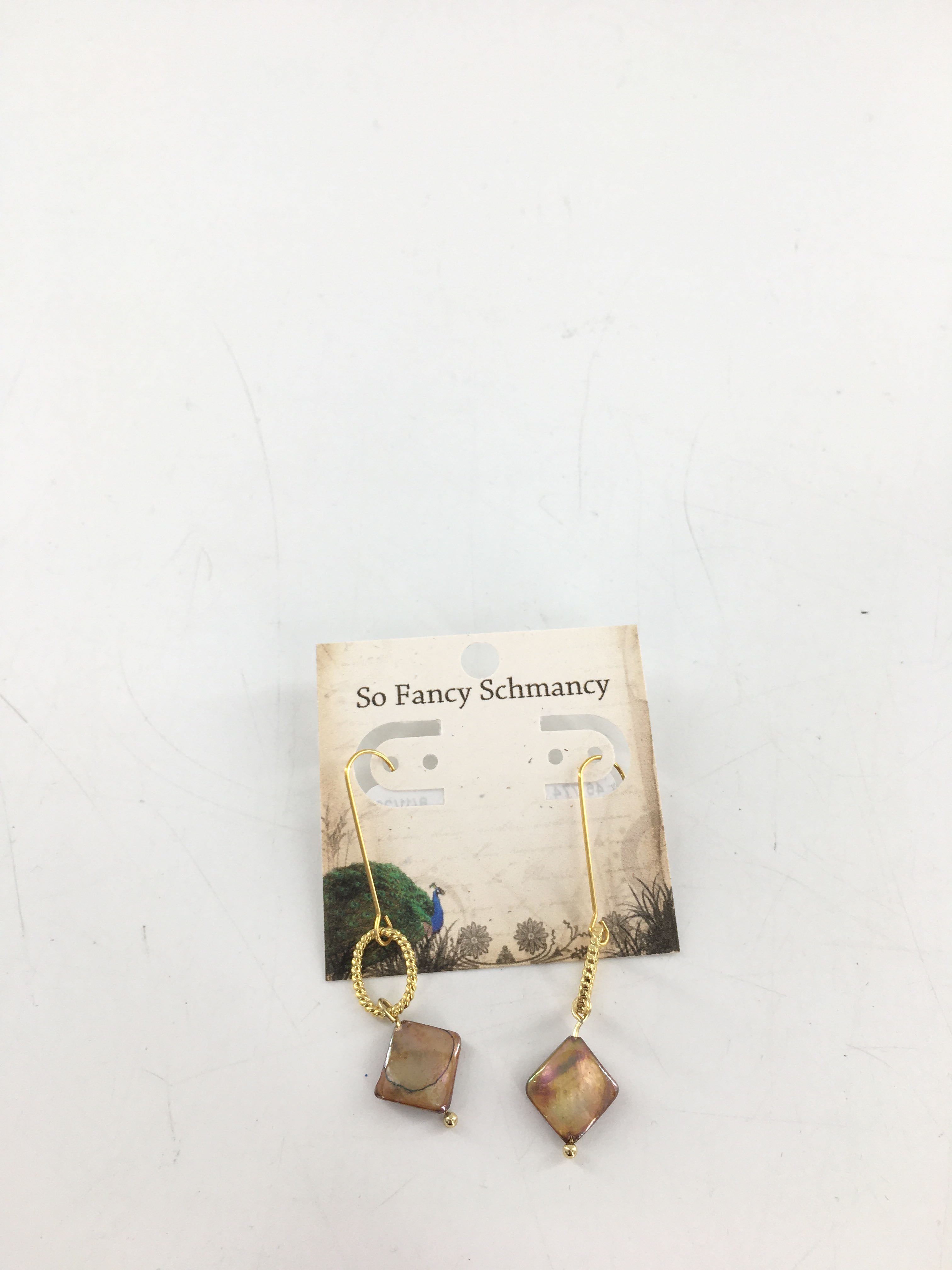 18k gold plated shell dangle earrings