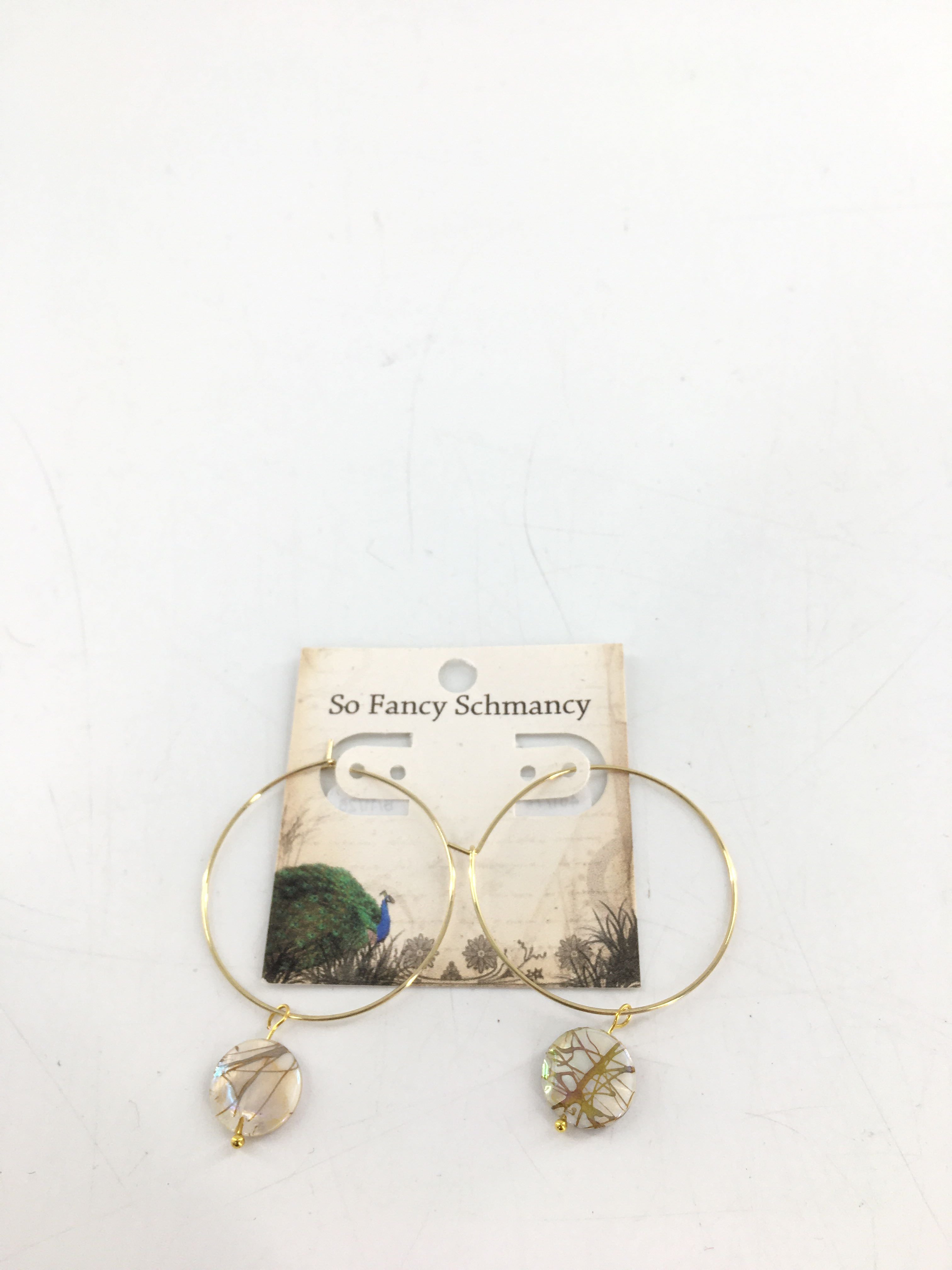 18k gold plated shell hoop earrings
