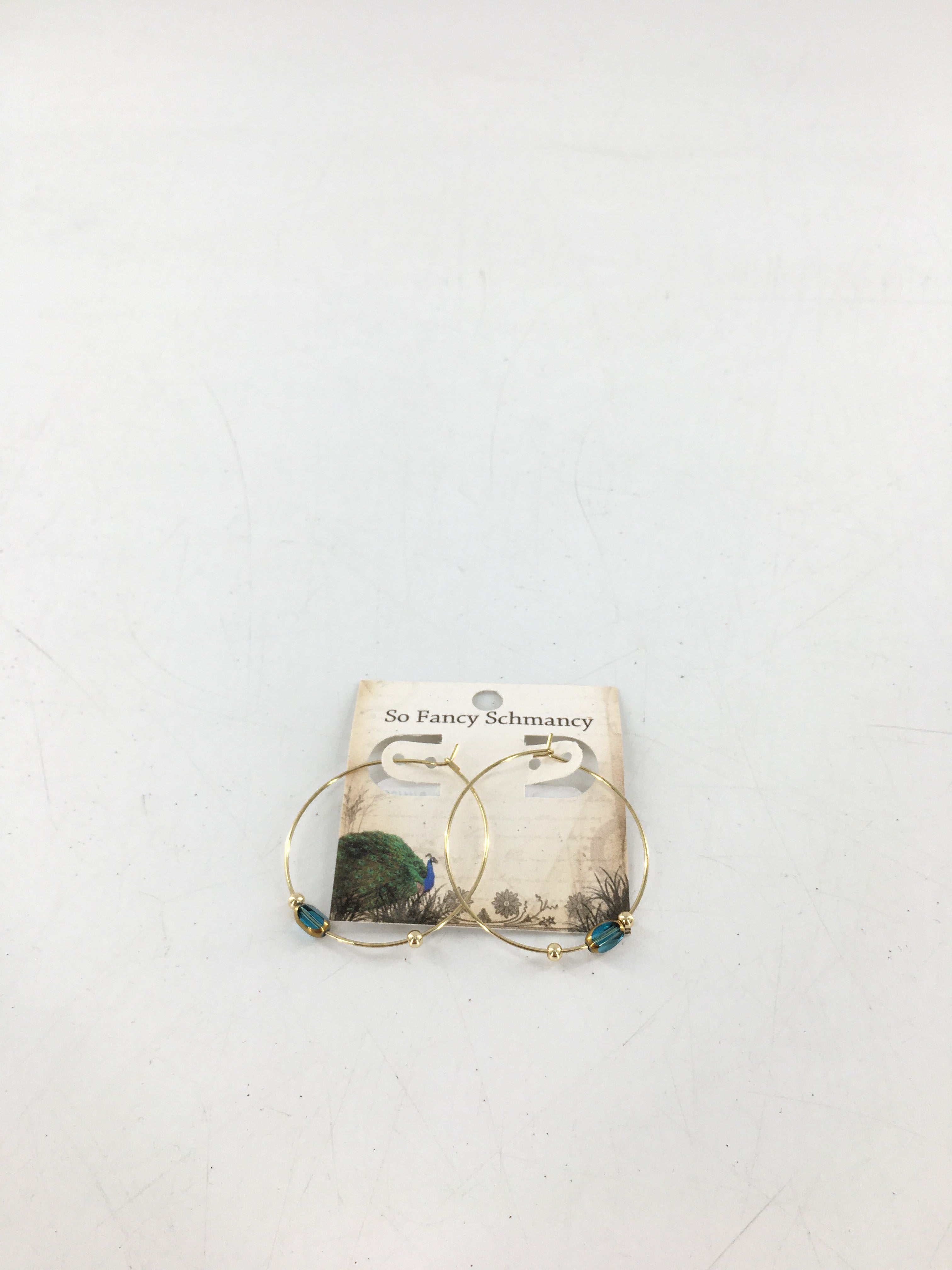 18k gold plated turquoise bead hoop earrings