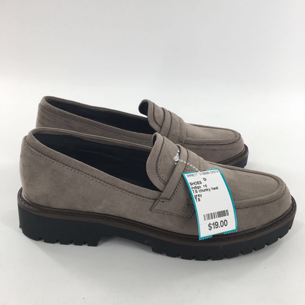 7.5 chunky heel loafers