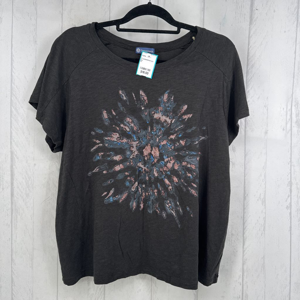 1X embelished s/s tee