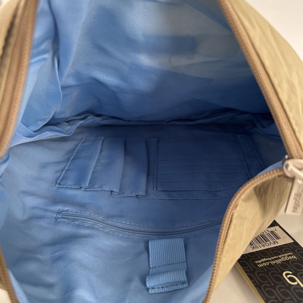 nylon crossbody w/ 2 zip front pockets