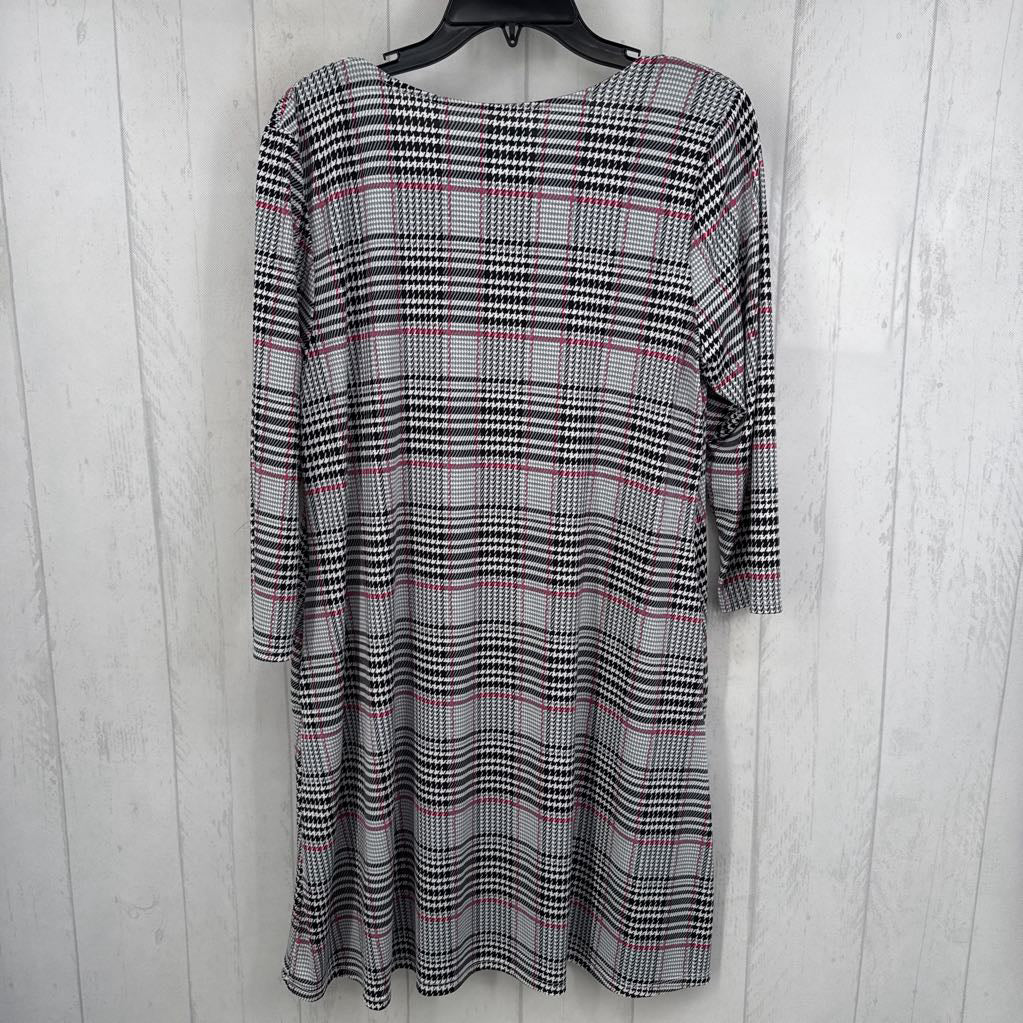 L l/s plaid dress