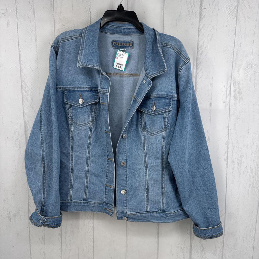 XXL l/s jean buttton jacket