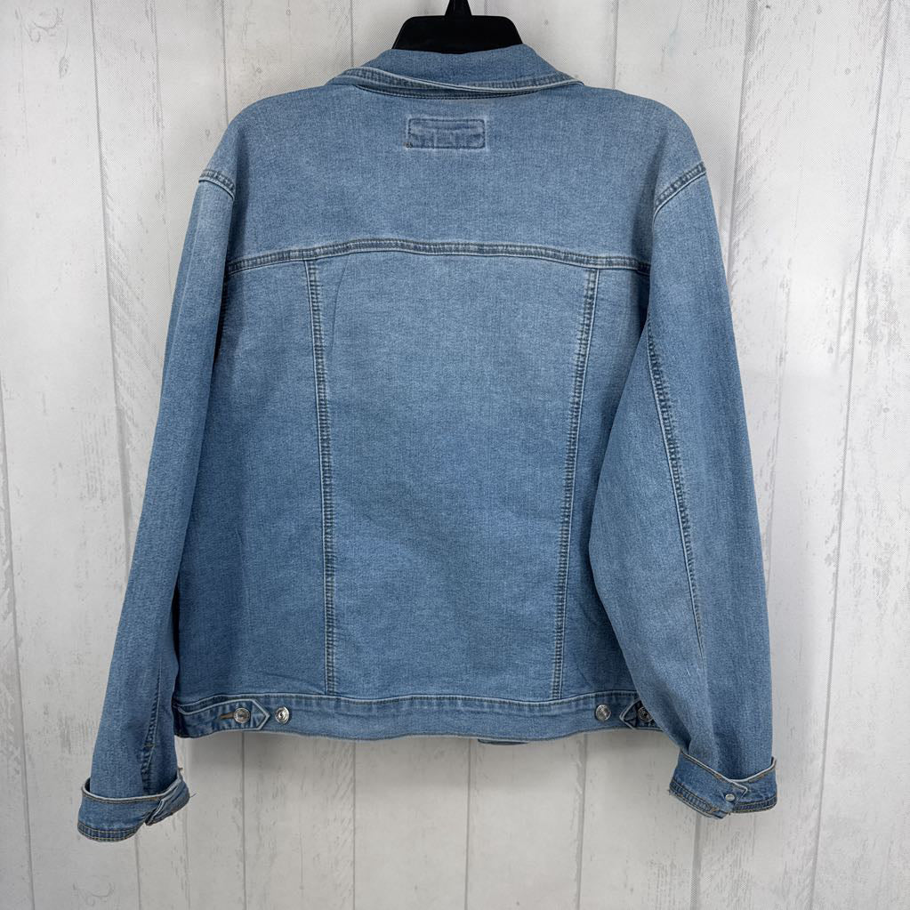 XXL l/s jean buttton jacket