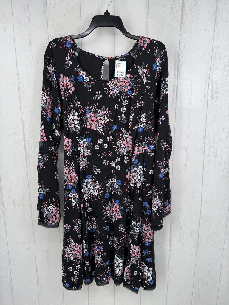 16 l/s floral pleated dress