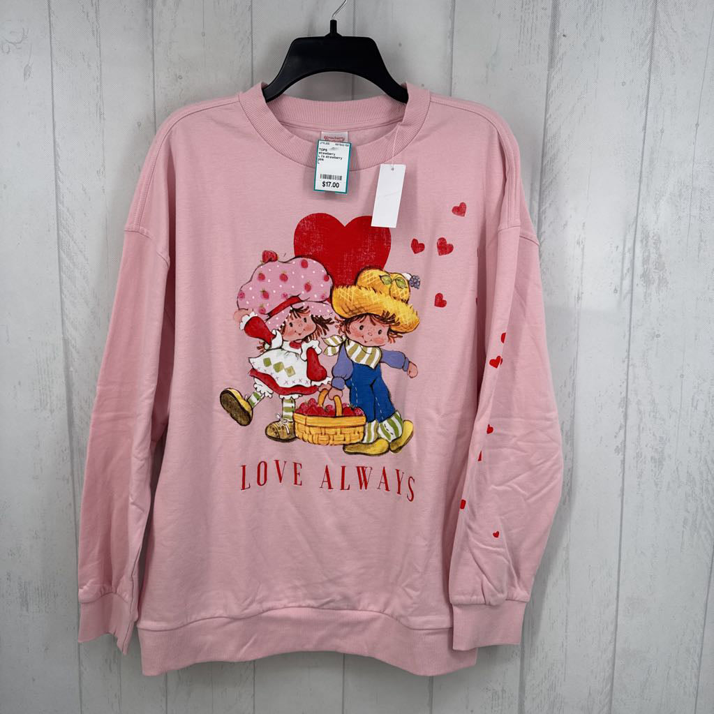 L l/s strawberry shortcake love alwaus sweatshirt