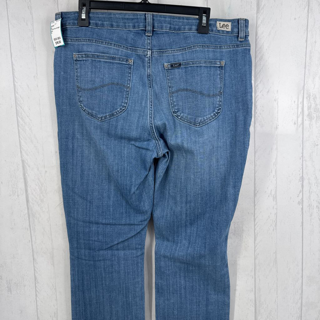 16 mid rise straight leg jeans