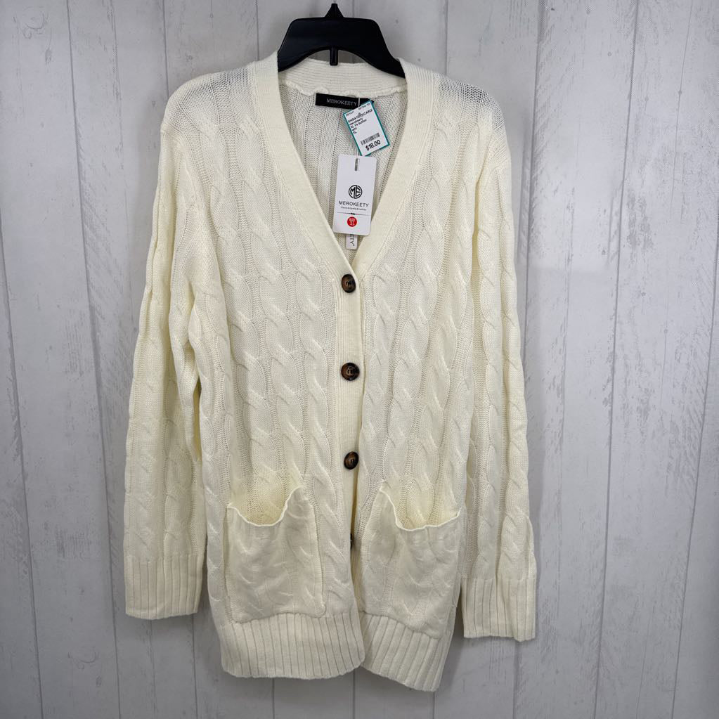 XL l/s button cardigan