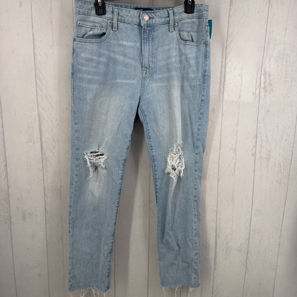8 slim boyfriend distressed jeans